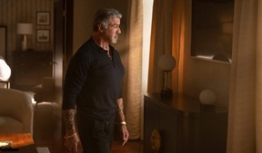 Sylvester Stallone as Dwight Manfredi in Tulsa King.