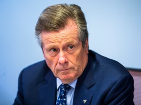 Toronto Mayor John Tory meets with the editorial board of the Toronto Sun on Wednesday, Oct. 12, 2022.