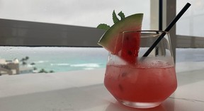 Watermelon cocktail made with Barbados famous rum