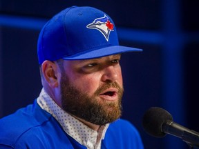 Toronto Blue Jays (now permanment) Manager John Schneider during a press conference at the Rogers Centre in Toronto, Ont. on Friday October 21, 2022.