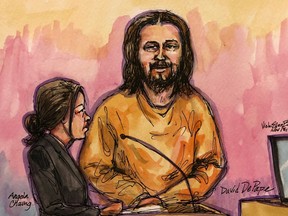 David Wayne DePape appears at U.S. District Court for federal charges over the attack on Paul Pelosi, husband of U.S. Speaker of the House, Nancy Pelosi, in San Francisco, Calif., on Nov. 15, 2022 in a courtroom sketch.
