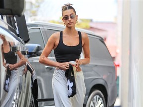 Hailey Bieber is pictured in Los Angeles, July 1, 2022.