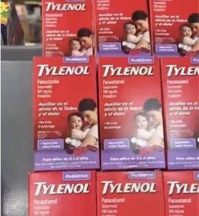 Tylenol appears to be plentiful on Mexican shelves.