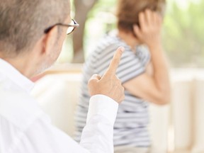 Wife has taken a "vow of silence" around her husband of 40 years.