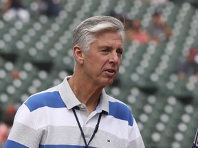 Then-Boston Red Sox President of Baseball Operations David Dombrowski is seen before a baseball game against the Detroit Tigers, Friday, July 20, 2018, in Detroit.