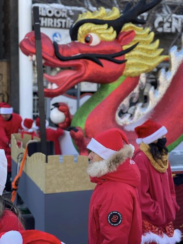 Members of WushuCanada take part in the annual Santa Claus Parade in Toronto on Sunday, Nov. 20. SAMUEL LIU PHOTO/FACEBOOK