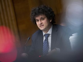 Sam Bankman-Fried, founder and chief executive officer of FTX Cryptocurrency Derivatives Exchange, speaks during a Senate Agriculture, Nutrition and Forestry Committee hearing in Washington, D.C., U.S., on Wednesday, Feb. 9, 2022.
