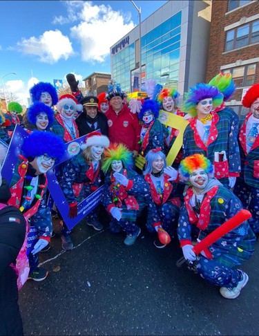 Members with the Toronto Paramedic Services were clowning around during the annual Santa Claus Parade in Toronto on Sunday, Nov. 20, 2022. TORONTO PARAMEDIC SERVICES/FACEBOOK