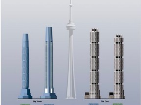 The Sky Tower going up at 1 Yonge St. ("Pinnacle One") has proposed a height increase that would put the building at 105 storeys.