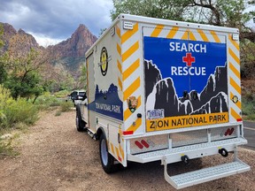 A search and rescue vehicle at Zion National Park.