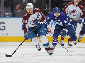 Nathan MacKinnon, out since Dec. 5, could be back in the Colorado Avalanche lineup Saturday night against Auston Matthews and the Maple Leafs.