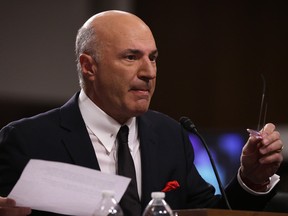 Investor and television personality Kevin O’Leary testifies during a hearing before Senate Banking, Housing, and Urban Affairs Committee at Dirksen Senate Office Building Dec. 14, 2022 on Capitol Hill in Washington, DC.