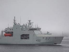 HMCS Max Bernays, pictured here completing sea trials offshore at Halifax, N.S., will go into active service in the Arctic in 2023.