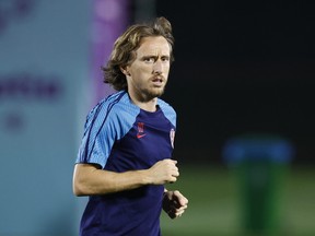 Croatia's Luka Modric during training.