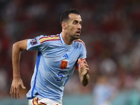 Sergio Busquets of Spain during the FIFA World Cup.