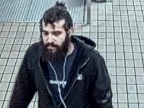 An image released by Toronto Police of a man wanted after a TTC bus driver was threatened Dec. 6, 2022 at Scarborough Town Centre.