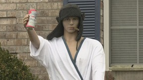 A ‘Cousin Eddie’ Christmas display is shown in the Dogwood subdivision of Shepherdsville, Ky. on Wednesday, Dec. 21, 2022. (WDRB via AP)