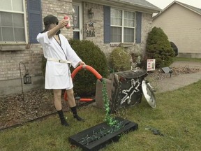 A 'Cousin Eddie' Christmas display is shown in the Dogwood subdivision of Shepherdsville, Ky. on Wednesday, Dec. 21, 2022.