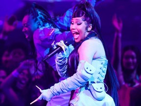 Cardi B performs during the 2022 American Music Awards, at the Microsoft Theater in Los Angeles, Nov. 20, 2022.