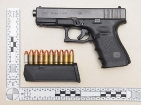 Firearms seized from a Mississauga home.