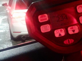 A male driver was pulled over by Aurora OPP going 234 km/h on Hwy. 404 at Hwy. 407 just after 2 a.m. on Monday morning.