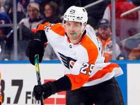 James van Riemsdyk  of the Philadelphia Flyers was back in Toronto on Sunday facing his former team.