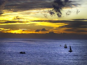 Sailboats dot the water off Clearwater Beach during sunset. Veronica Henri photo