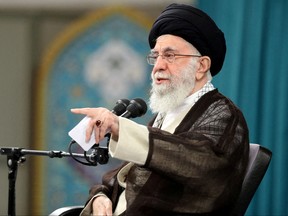 Iran's Supreme Leader Ayatollah Ali Khamenei speaks during a meeting with a group of students in Tehran, Iran November 2, 2022.