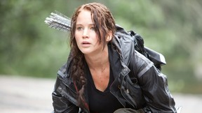 Jennifer Lawrence as Katniss Everdeen in The Hunger Games.