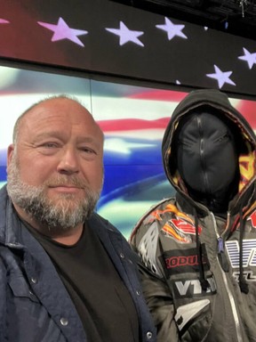 Alex Jones and Kanye West seen Thursday, Dec. 1.