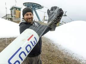 Shaun Bonnallie, the outside operations manager for Boler Mountain, has a new snow-making trick up his sleeve. Housed in a shipping container-sized box atop Boler’s West Hill, it is the only artificial snow-maker in Canada that can work in warm temperatures.