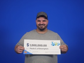Paulo Sousa of Brampton won a Maxmillions prize worth $1 million in the Sept. 30, 2022 Lotto Max draw.