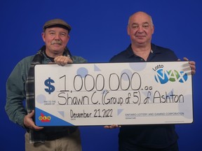 A group of five coworkers including Shawn Cassidy and Jean-Marc David won $1 million.