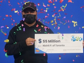 Nishit Parikh still can't believe his lotto luck. Parikh won a massive $55 miliion LOTTO MAX jackpot from the August 5, 2022 draw and is still trying to comprehend the windfall.