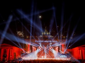 People celebrate the start of the new year at the Brandenburg Gate, in Berlin, January 1, 2023. (REUTERS/Michele Tantussi)