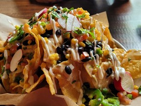 The Piled High Nachos at Pedal Haus Brewery in Tempe, Ariz.