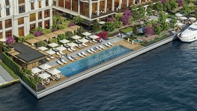 A rendering of the riverside pool at the Peninsula in Istanbul. Source: The Peninsula Istanbul