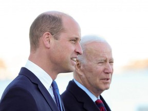 Prince William, Prince of Wales, meets with U.S. President Joe Biden at the John F. Kennedy Presidential Library and Museum in Boston, Friday, Dec. 2, 2022.