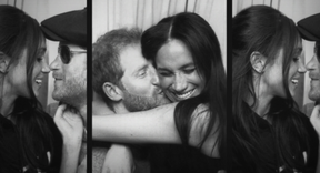 Prince Harry and Meghan Markle in a scene from Harry & Meghan.
