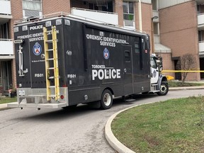 Toronto Police are investigating after a man was found dead near Danforth Ave. and Greenwood Ave. early Tuesday, Dec. 6, 2022.