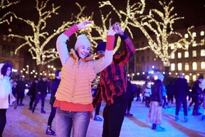 Ice skating at Christmas is a popular pastime in London. You won’t need to pack your skates as most rinks have rentals. Photo: Rama Knight/Visit Britain