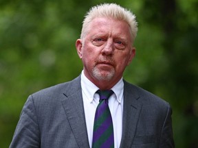 In this file photo taken on April 29, 2022 Former tennis player Boris Becker arrives at Southwark Crown Court in London.