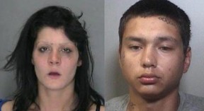 Accused cop killers Brandi Crystal Lyn Stewart-Sperry and Randall McKenzie. (Niagara Regional Police/OPP)