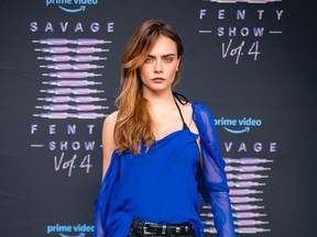 Cara Delevingne is seen at Rihanna's Savage X Fenty Show Vol. 4 on Prime Video last month.