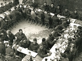 Ortona, Italy, Christmas Dinner 1943.