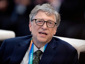 Microsoft co-founder Bill Gates attends a forum of the first China International Import Expo (CIIE) in Shanghai on November 5, 2018.