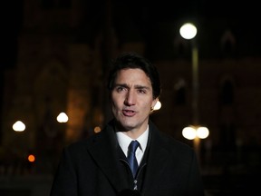 Prime Minister Justin Trudeau delivers a statement in Ottawa on Monday, Dec. 12, 2022. Trudeau says his government is trying to find the dividing line between guns suitable for hunting and ones that have no place in society because they pose significant dangers in the wrong hands.