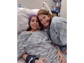 Marianna Ilyasova, of New York, left, after she received a kidney from Liza Porat, of Silver Spring, Md.