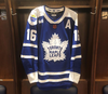 Mitch Marner's #16 reverse retro game-worn jersey with a Borje Salming commemorative patch is the most sought-after Maple Leafs sweater in Real Sports online auction fundraiser for ALS.