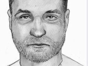 A sketch of a man found dead in Hamilton in November.